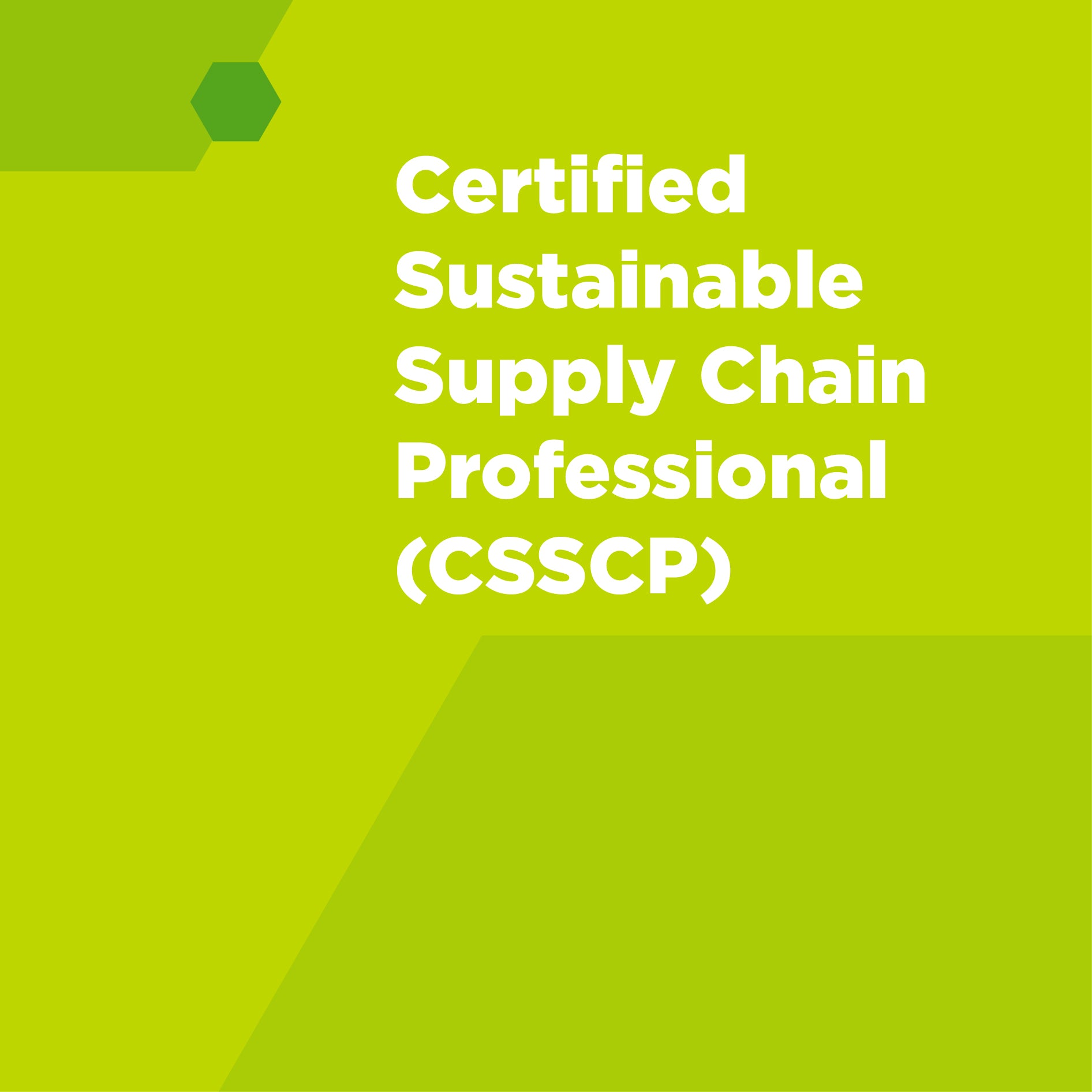 Certified Sustainable Supply Chain Professional (CSSCP)