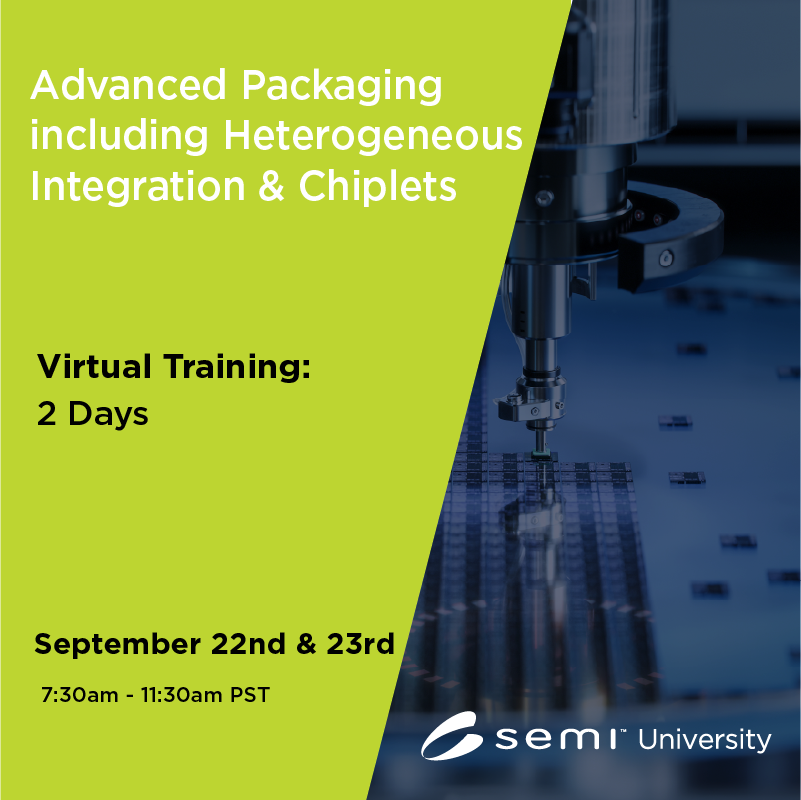 Advanced Packaging including Heterogeneous Integration & Chiplets 9/22/26