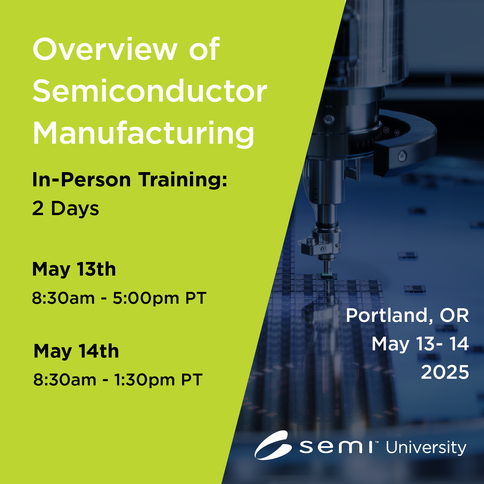 Overview of Semiconductor Manufacturing 5/13/2025