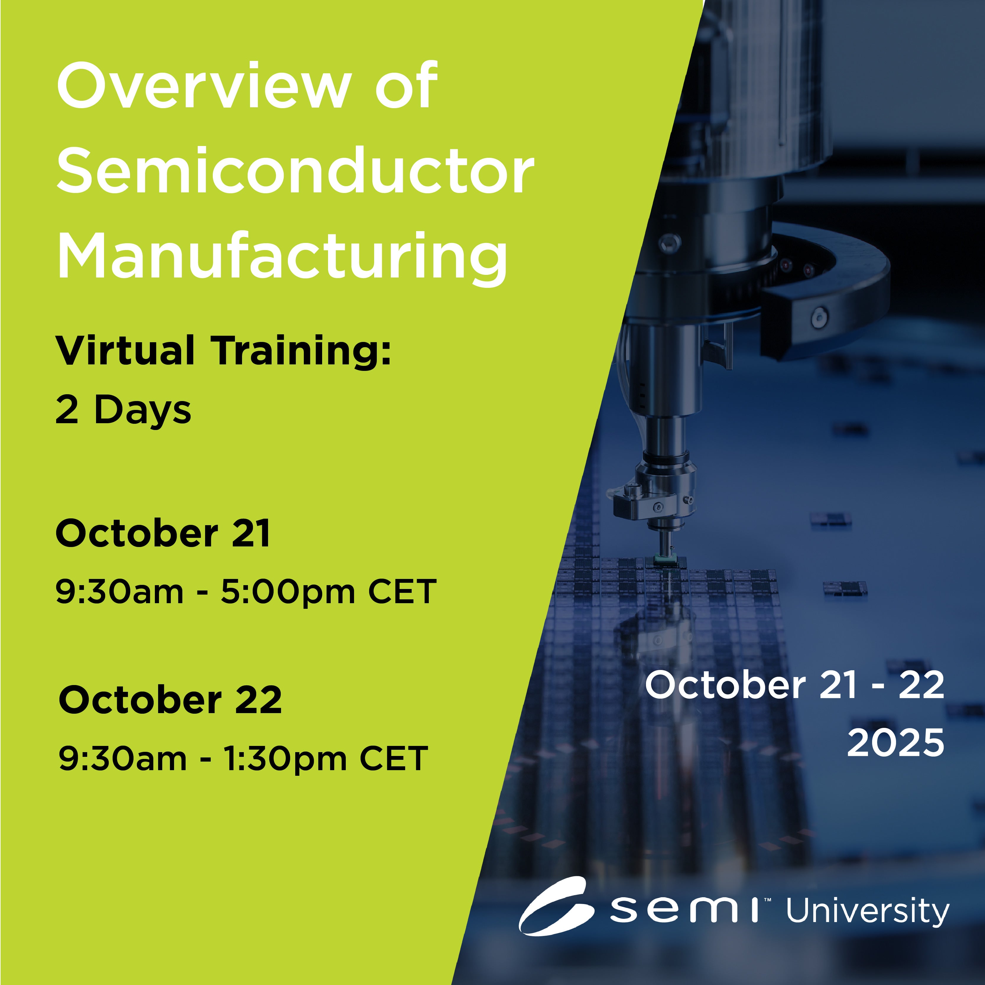Overview of Semiconductor Manufacturing EU 10/21/2025