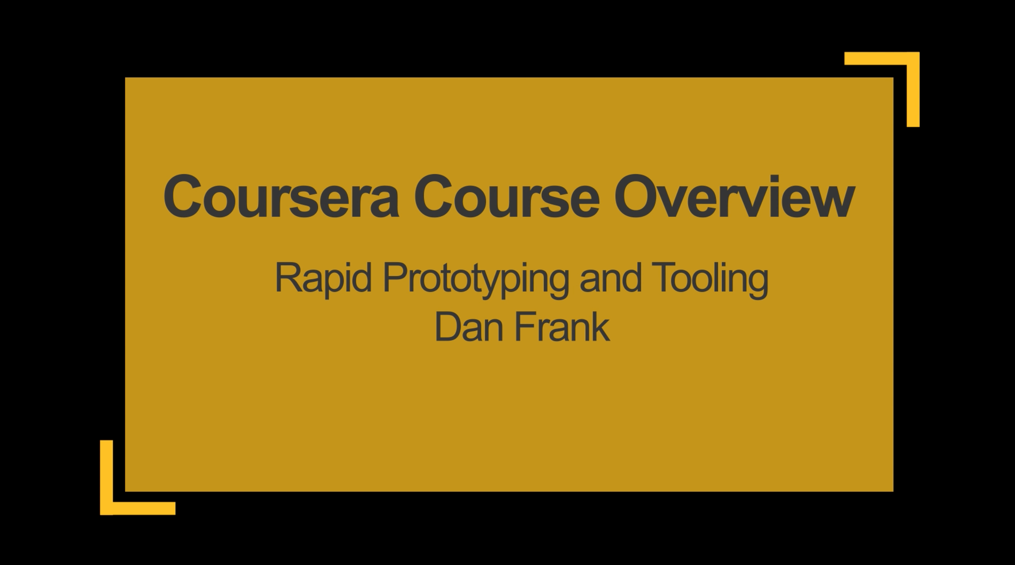 1. Specialization Introduction